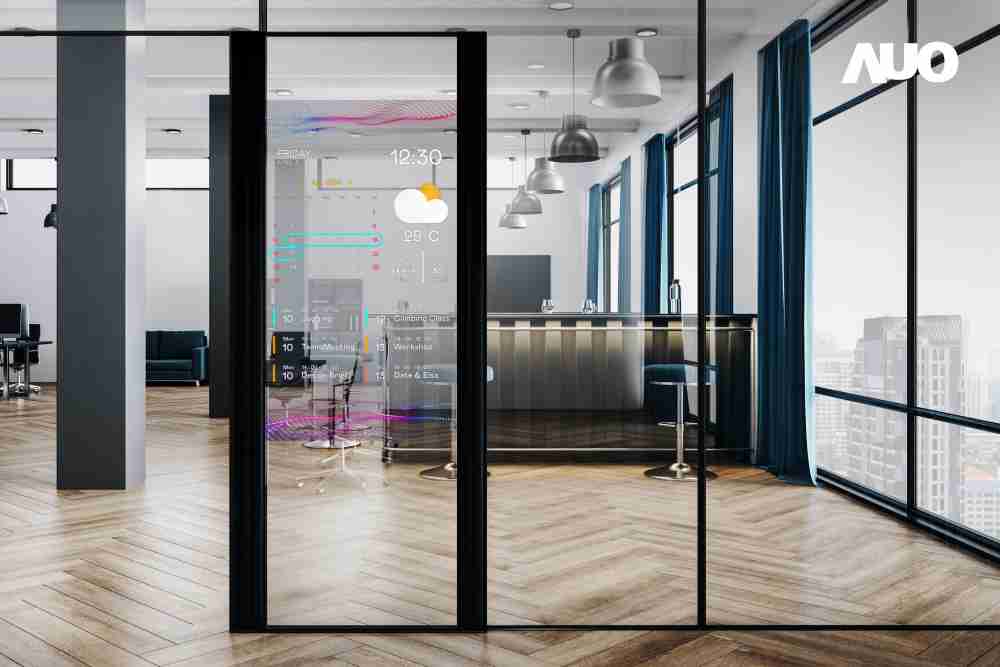 60吋Micro LED透明窗屏显示器，，，，可依需求调整并延伸应用于不同场域，，包括汽车侧窗或家庭玄关、、、智慧橱窗、、、、商业展示等面向，，，提供丰富的信息娱乐内容